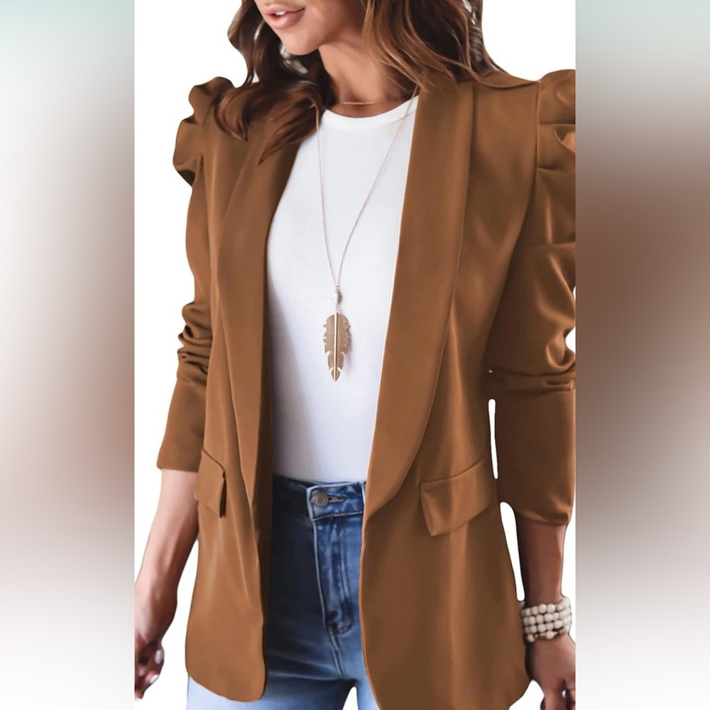 Women’s Casual Elegant Puff Sleeve Blazer